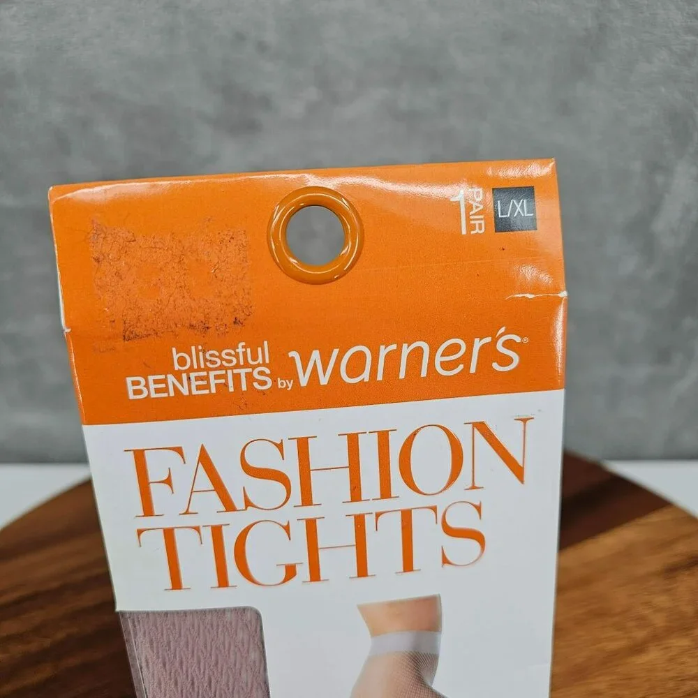 Warners Blissful Benefits Fashion Tights L XL Tawny Nylon Stretch One Pair New